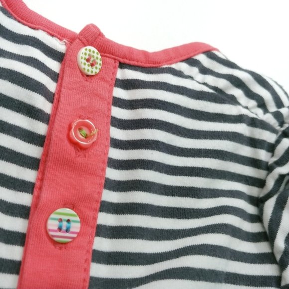 Adorable Ruffled Striped Ladybug Dress 6 Months - Picture 4 of 12